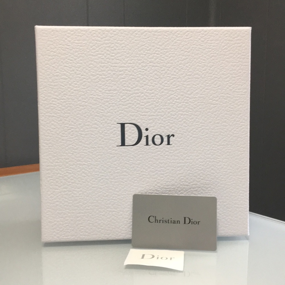 DIOR 8.5x8.5x4 empty gift Box With Card & Sticker